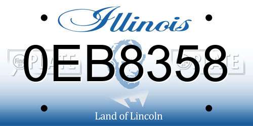 0EB8358 Illinois License Plate