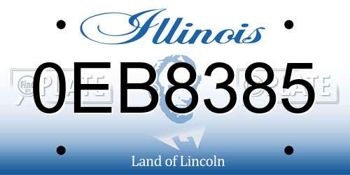 0EB8385 Illinois License Plate