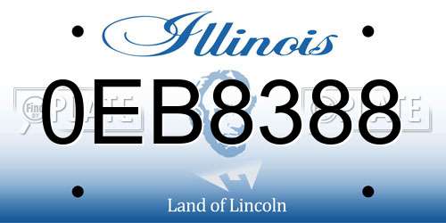 0EB8388 Illinois License Plate