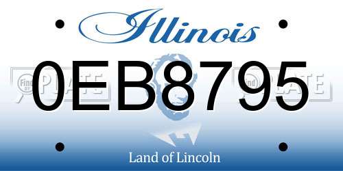 0EB8795 Illinois License Plate