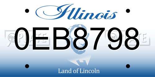 0EB8798 Illinois License Plate
