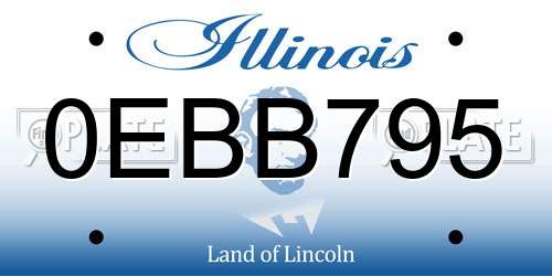 0EBB795 Illinois License Plate