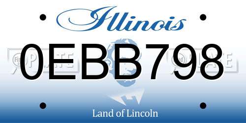 0EBB798 Illinois License Plate