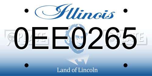 0EE0265 Illinois License Plate