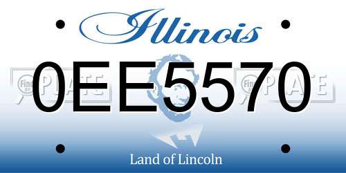 0EE5570 Illinois License Plate