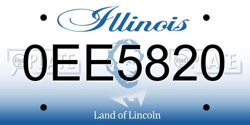0EE5820 Illinois License Plate