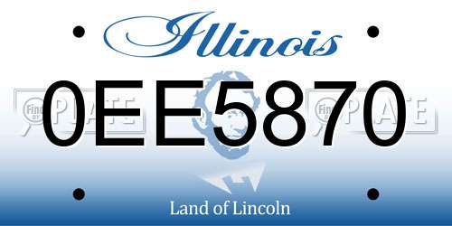 0EE5870 Illinois License Plate