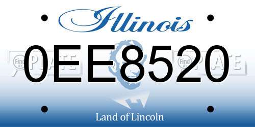 0EE8520 Illinois License Plate