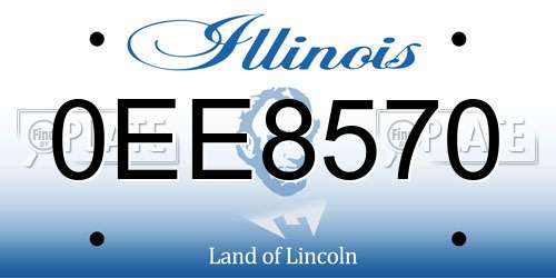 0EE8570 Illinois License Plate