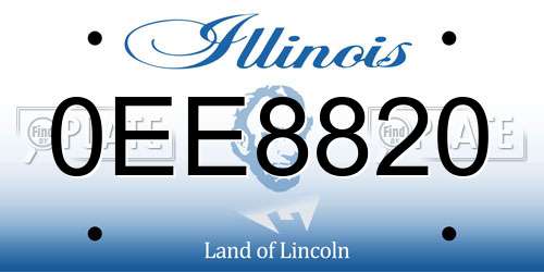0EE8820 Illinois License Plate