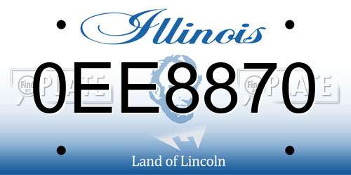 0EE8870 Illinois License Plate