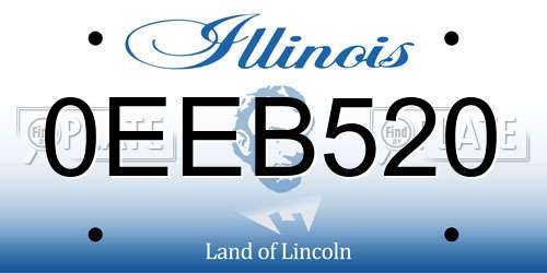 0EEB520 Illinois License Plate
