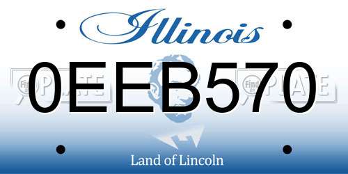 0EEB570 Illinois License Plate