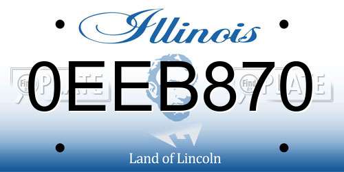 0EEB870 Illinois License Plate