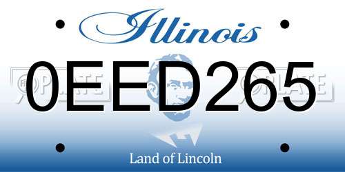 0EED265 Illinois License Plate