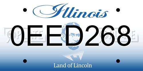 0EED268 Illinois License Plate