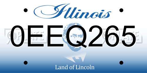 0EEQ265 Illinois License Plate
