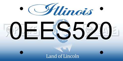 0EES520 Illinois License Plate