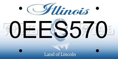 0EES570 Illinois License Plate