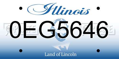 0EG5646 Illinois License Plate