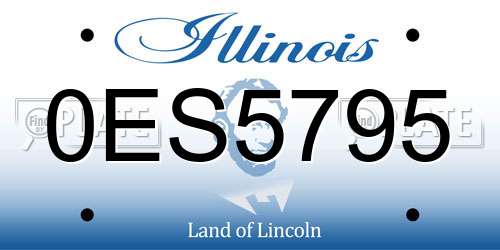 0ES5795 Illinois License Plate