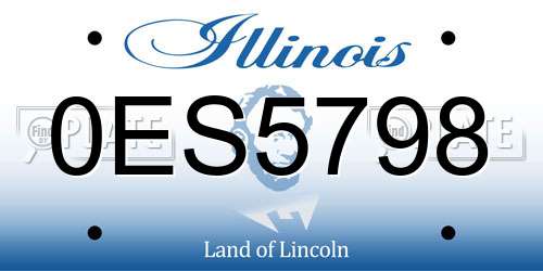 0ES5798 Illinois License Plate