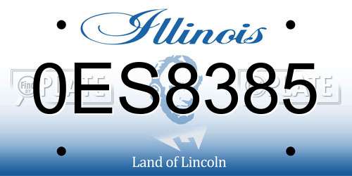 0ES8385 Illinois License Plate