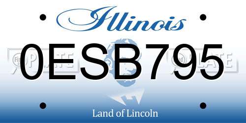 0ESB795 Illinois License Plate