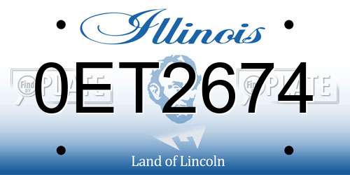 0ET2674 Illinois License Plate