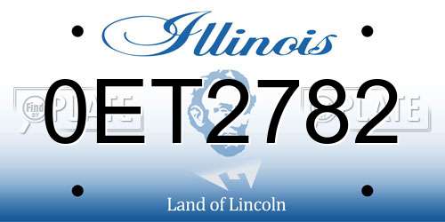 0ET2782 Illinois License Plate