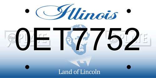 0ET7752 Illinois License Plate