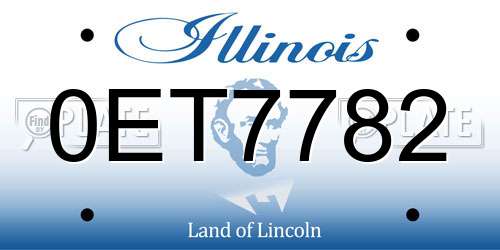 0ET7782 Illinois License Plate