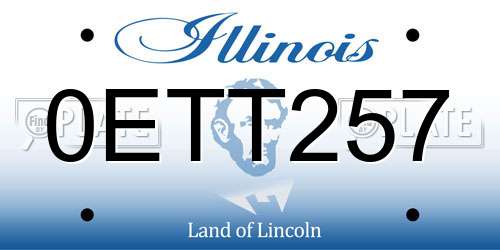 0ETT257 Illinois License Plate