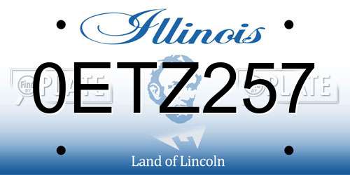 0ETZ257 Illinois License Plate