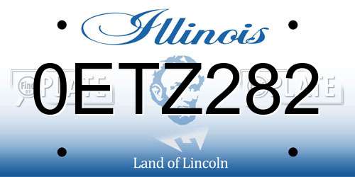 0ETZ282 Illinois License Plate