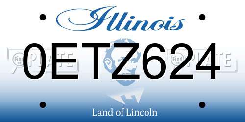 0ETZ624 Illinois License Plate