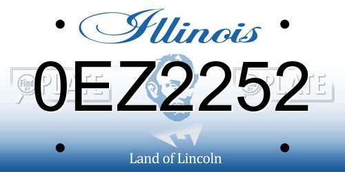 0EZ2252 Illinois License Plate
