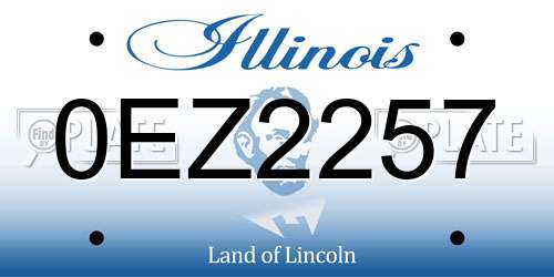 0EZ2257 Illinois License Plate