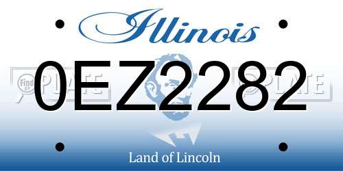 0EZ2282 Illinois License Plate