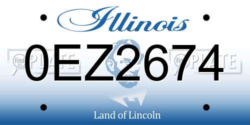 0EZ2674 Illinois License Plate