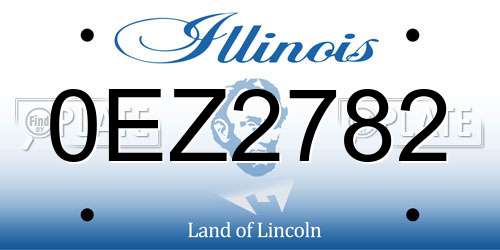 0EZ2782 Illinois License Plate