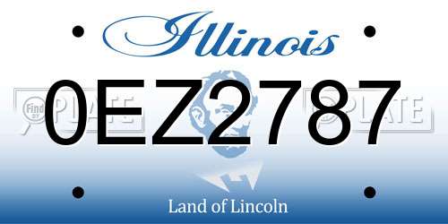 0EZ2787 Illinois License Plate