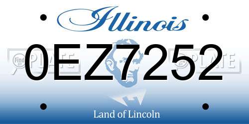 0EZ7252 Illinois License Plate