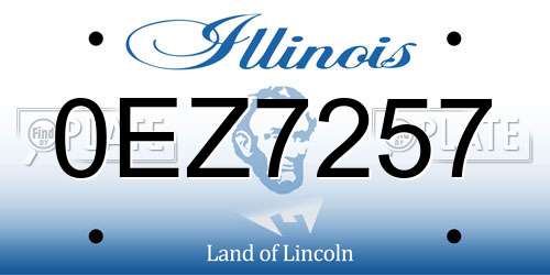0EZ7257 Illinois License Plate