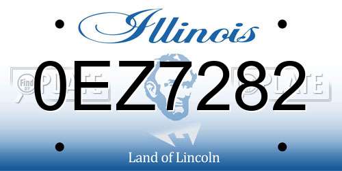 0EZ7282 Illinois License Plate