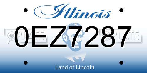 0EZ7287 Illinois License Plate