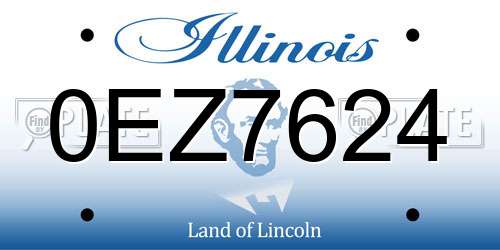 0EZ7624 Illinois License Plate