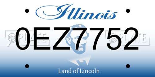 0EZ7752 Illinois License Plate