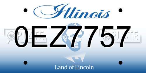 0EZ7757 Illinois License Plate