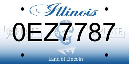 0EZ7787 Illinois License Plate